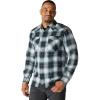 Carhartt Men’s Montana Rugged Flex Relaxed Fit Lightweight Long-Sleeve Snap-Front Plaid Shirt(Black)