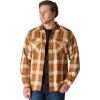 Carhartt Men’s Montana Rugged Flex Relaxed Fit Lightweight Long-Sleeve Snap-Front Plaid Shirt(Carhartt Brown)