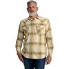 Carhartt Men’s Montana Rugged Flex Relaxed Fit Lightweight Long-Sleeve Snap-Front Plaid Shirt(Chalk)