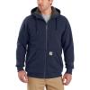 Carhartt Men’s Rain Defender Relaxed Fit Midweight Sherpa-Lined Full-Zip Sweatshirt(New Navy)