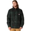 Carhartt Mens Relaxed Fit Flannel Sherpa-Lined Shirt Jac(Forestry Green)
