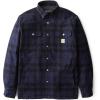Carhartt Mens Relaxed Fit Flannel Sherpa-Lined Shirt Jac(Navy)