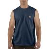 Carhartt Men’s Relaxed Fit Heavyweight Sleeveless Pocket T-Shirt(Navy)