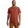 Carhartt Men’s Relaxed Fit Lightweight Short-Sleeve Garment Dyed Pocket T-Shirt(Dark Spice Red)