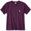 Carhartt Men’s Relaxed Fit Lightweight Short-Sleeve Garment Dyed Pocket T-Shirt(Eggplant)
