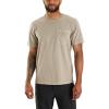 Carhartt Men’s Relaxed Fit Lightweight Short-Sleeve Garment Dyed Pocket T-Shirt(Greige)