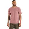 Carhartt Men’s Relaxed Fit Lightweight Short-Sleeve Garment Dyed Pocket T-Shirt(Rose Tint)