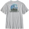 Carhartt Mens Relaxed Fit Lightweight Short-Sleeve Plane Mountain T-Shirt(Heather Gray)