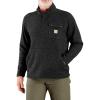 Carhartt Men’s Relaxed Fit Midweight Quarter-Zip Pocket Sweater Fleece(Black)