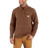 Carhartt Men’s Relaxed Fit Midweight Quarter-Zip Pocket Sweater Fleece(Mocha)