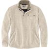 Carhartt Men’s Relaxed Fit Midweight Quarter-Zip Pocket Sweater Fleece(Oat Milk)