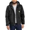 Carhartt Men’s Relaxed Fit Washed Duck Sherpa-Lined Utility Jacket(Black)