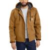 Carhartt Men’s Relaxed Fit Washed Duck Sherpa-Lined Utility Jacket(Carhartt Brown)