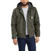 Carhartt Men’s Relaxed Fit Washed Duck Sherpa-Lined Utility Jacket(Moss)