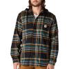 Carhartt Men’s Rugged Flex Relaxed Fit Flannel Fleece Lined Hooded Shirt Jac(Black/Greenstone)