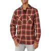 Carhartt Men’s Rugged Flex Relaxed Fit Lightweight Long-Sleeve Plaid Shirt(Oxblood)