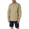 Carhartt Mens Rugged Flex Relaxed Fit Midweight Canvas Long-Sleeve Shirt(Dark Khaki)