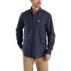 Carhartt Mens Rugged Flex Relaxed Fit Midweight Canvas Long-Sleeve Shirt(Navy)