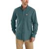 Carhartt Mens Rugged Flex Relaxed Fit Midweight Canvas Long-Sleeve Shirt(Sea Pine)
