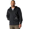 Carhartt Men’s Tall Rain Defender Paxton Heavyweight Hooded Zip Front Sweatshirt(Black)
