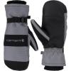 Carhartt Men’s Waterproof Insulated Knit Cuff Mitten(Dark Grey/Black)