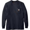 Carhartt Men’s Workwear Pocket Long Sleeve T-shirt(Dark Blue)