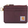 Carhartt Women’s Casual Nylon Duck Zippered Card Keeper Wallets(Deep Wine)