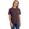 Carhartt Women’s Loose Fit Heavyweight Short-Sleeve Pocket T-Shirt(Blackberry Heather)