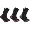 Carhartt Women’s Midweight Cotton Blend Crew Sock 3 Pack(Black Assorted)
