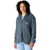 Carhartt Women’s Oversized-fit Heavyweight Waffle Knit Shirt(Faded Navy)