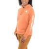 Carhartt Women’s Relaxed Fit Midweight Logo Sleeve Graphic Sweatshirt(Dusty Orange Heather)
