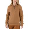 Carhartt Women’s TENCEL Fiber Series Relaxed Fit Half-Zip Sweatshirt(Carhartt Brown)