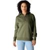 Carhartt Women’s TENCEL Fiber Series Relaxed Fit Half-Zip Sweatshirt(Dusty Olive)