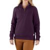 Carhartt Women’s TENCEL Fiber Series Relaxed Fit Half-Zip Sweatshirt(Eggplant)