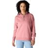 Carhartt Women’s TENCEL Fiber Series Relaxed Fit Half-Zip Sweatshirt(Rose Tint)