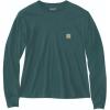 Carhartt Women’s Tencel Fiber Series Loose Fit Long-Sleeve Pocket T-Shirt(Greenstone)