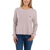 Carhartt Women’s Tencel Fiber Series Loose Fit Long-Sleeve Pocket T-Shirt(Mink)