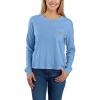Carhartt Women’s Tencel Fiber Series Loose Fit Long-Sleeve Pocket T-Shirt(Skystone)