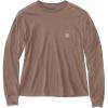 Carhartt Women’s Tencel Fiber Series Loose Fit Long-Sleeve Pocket T-Shirt(Soft Sepia)