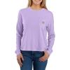 Carhartt Women’s Tencel Fiber Series Loose Fit Long-Sleeve Pocket T-Shirt(Violet Haze)