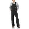 Carhartt mens Loose Fit Firm Duck Bib Overall(Black)