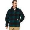 Carhartt mens Loose Fit Fleece Pullover(Hunt Club/Black Plaid)