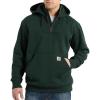 Carhartt mens Rain Defender Loose Fit Heavyweight Quarter-zip Sweatshirt(Dark Green)