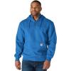Carhartt mens Rain Defender Loose Fit Heavyweight Quarter-zip Sweatshirt(Dark Horizon Blue)