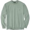 Carhartt mens Relaxed Fit Midweight Garment Dye French Terry Crewneck Pocket Sweatshirt(Seabrook)