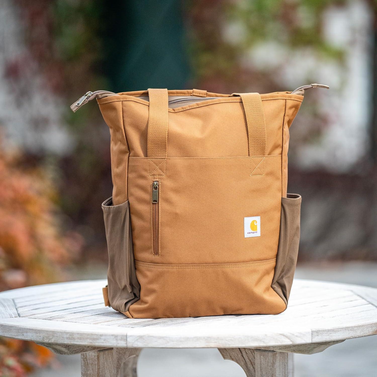 imageCarhartt Classic Convertible Backpack Tote Durable Water Repellent Material W 17quot Laptop Sleeve Carhartt BrownPort