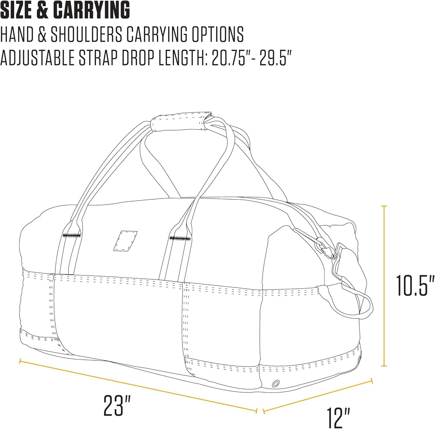 imageCarhartt Classic Duffels HeavyDuty Bag for Jobsite Gym and TravelGravel