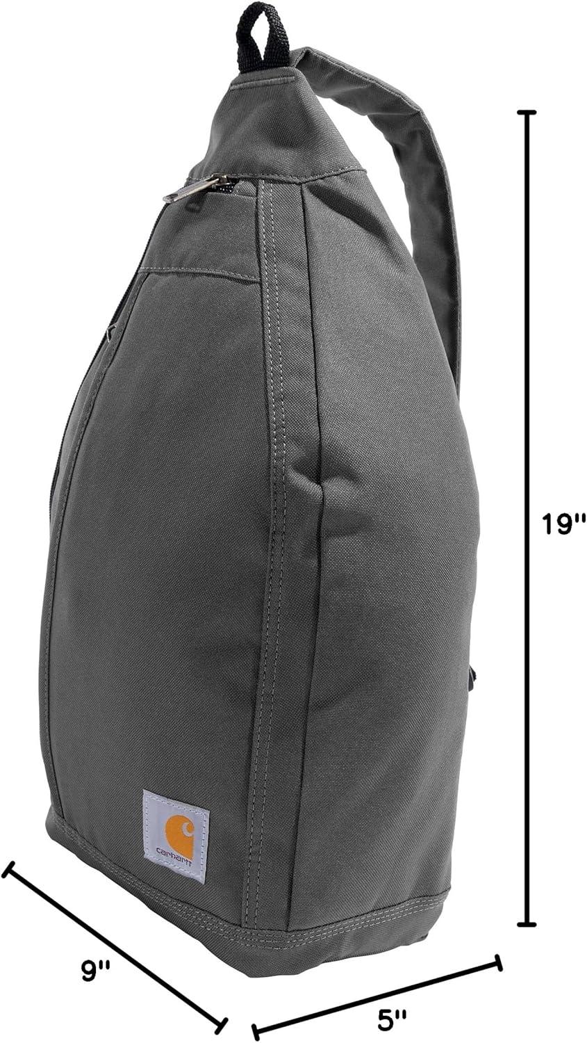 imageCarhartt Durable Sling Bag Crossbody Backpack with Side Release Buckle Tablet Sleeve and Adjustable Strap GravelCrossbody Backpack Gravel