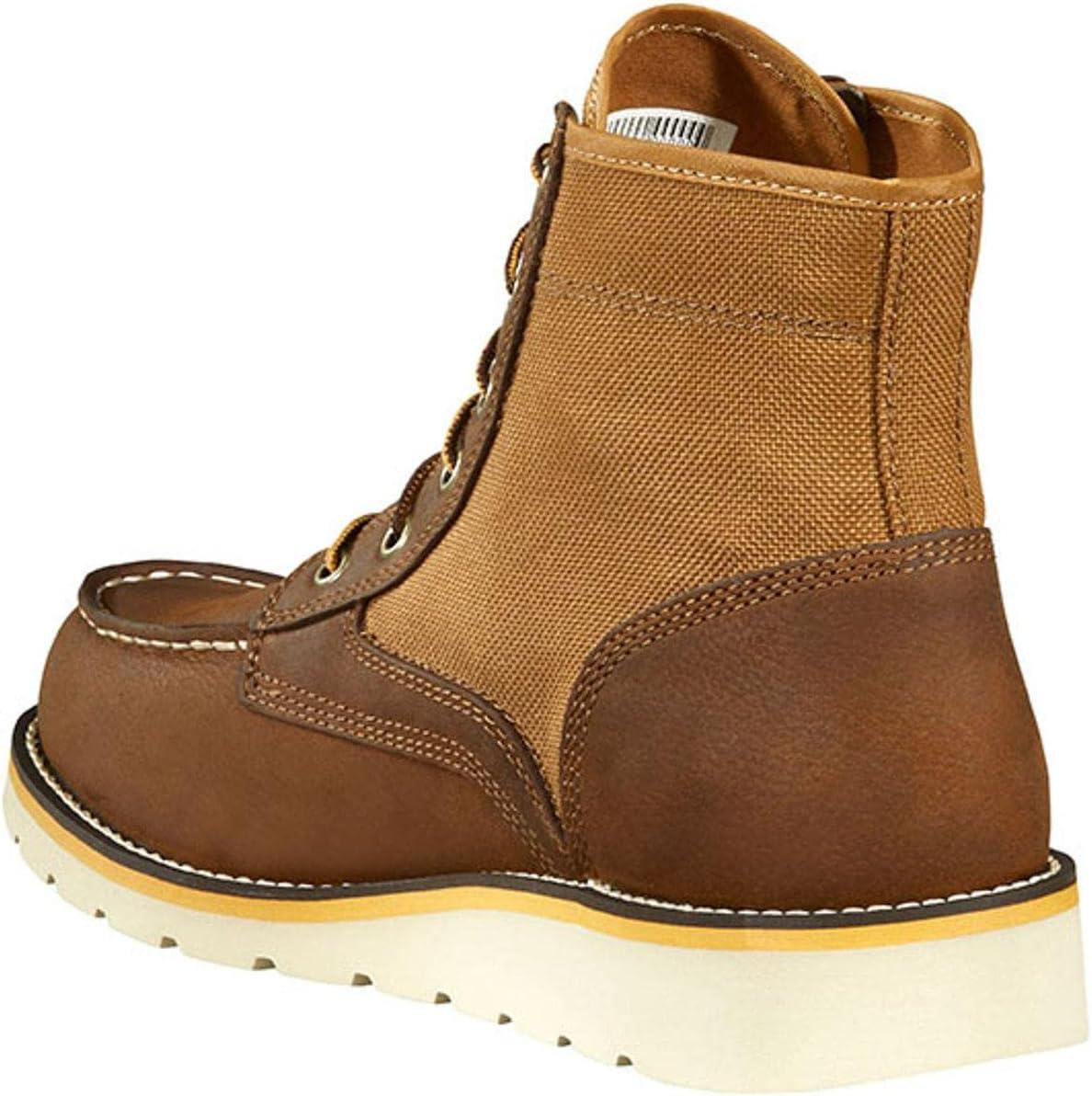 imageCarhartt Footwear FW6035 Moc Toe Wedge BootBrown Leather Tan Duck