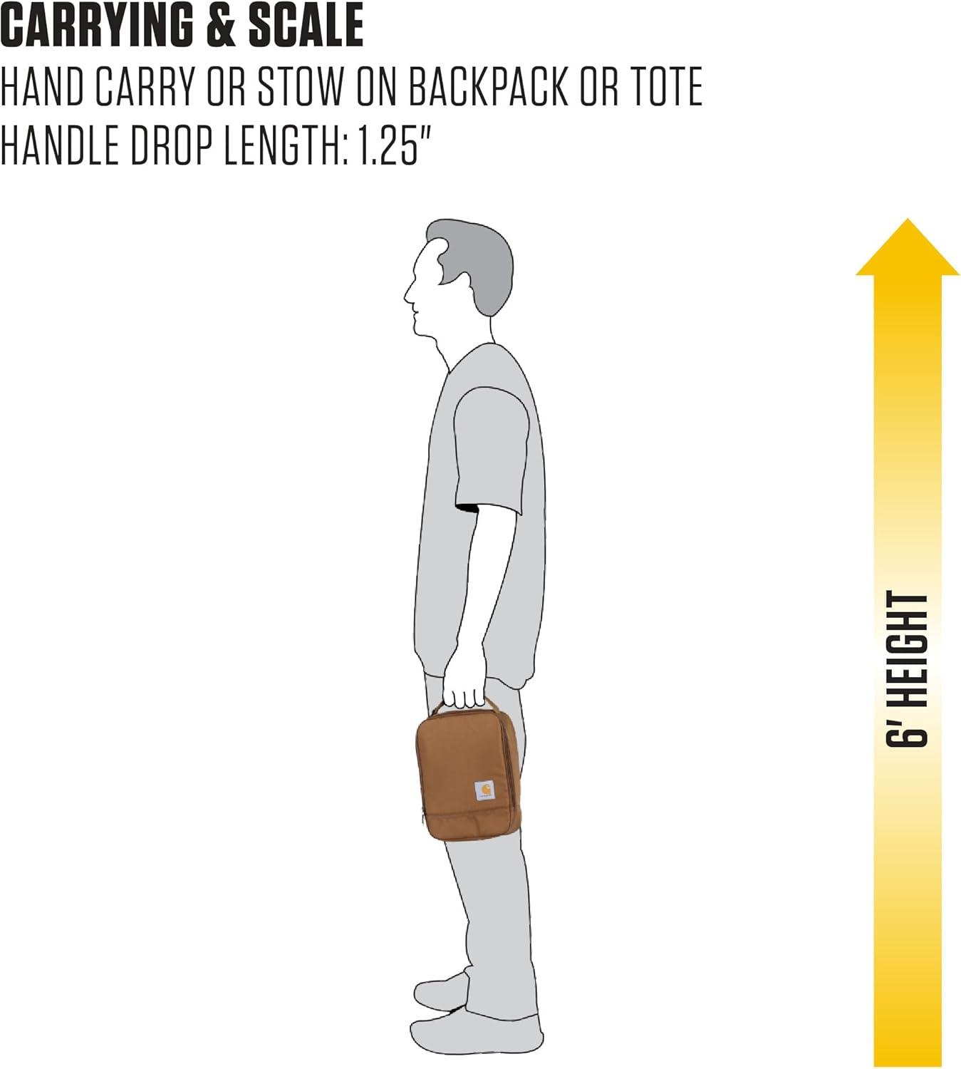 imageCarhartt Insulated Lunch Cooler For Men and Women Fully Insulated Lunch Pale for Everyday Use Black